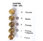 INIETTORI CONF. GAS FIRE 9 MB GPL - HG34 - immagine 2
