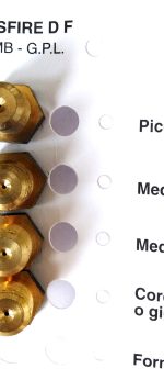 INIETTORI CONF. GAS FIRE BASSO 10 MB GPL - HG37 - immagine 2