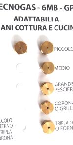 INIETTORI CONF.6 UGELLI 6 MB GPL TECNOGA - HG56 - immagine 2