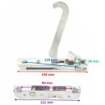 KIT 2  CERNIERA E 2 PORTARULLINI CF13 CERNIERA FORNO TIPO INDESIT 155X21CF2790  E CF0291 CF038 - KCF2790