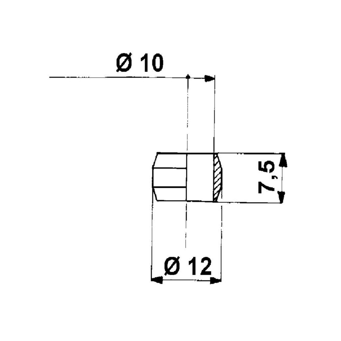 Lb0022.jpg BICONO ( ogiva ) PER RUBINETTO Dia 10 - LB0022 - immagine 1