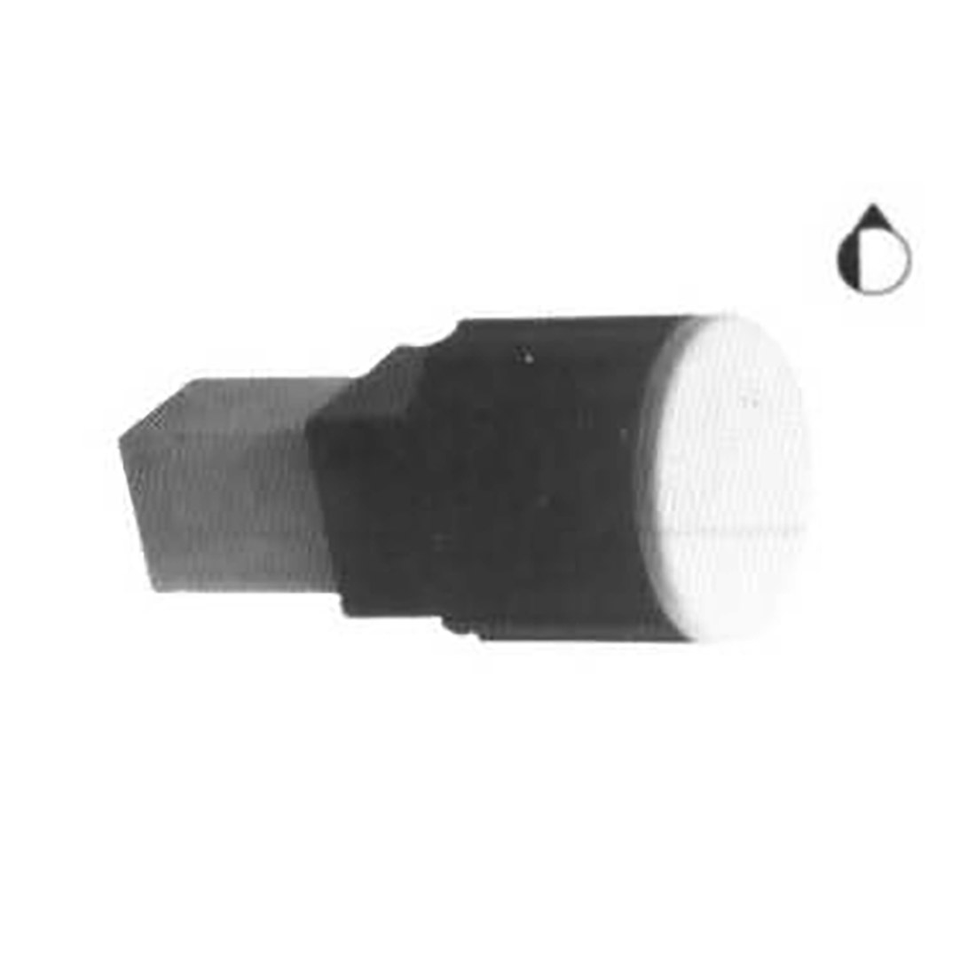 M1313.jpg MANOPOLA TIPO FOSTER DIAM.6 NERA - M1313 - immagine 1