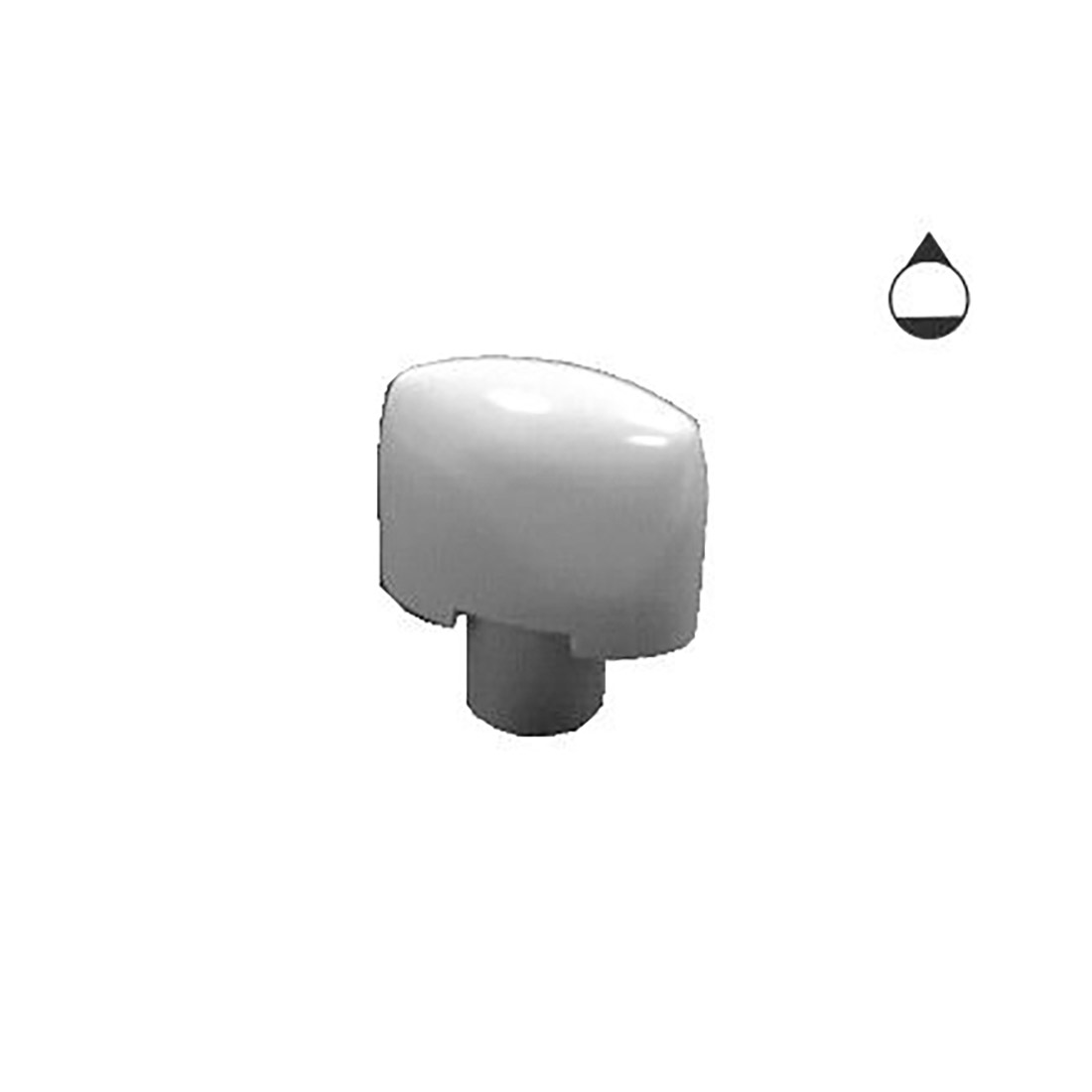 M1760.jpg MANOPOLA TIPO GAS FIRE BIANCA dia 6 G+12 - M1760 - immagine 1