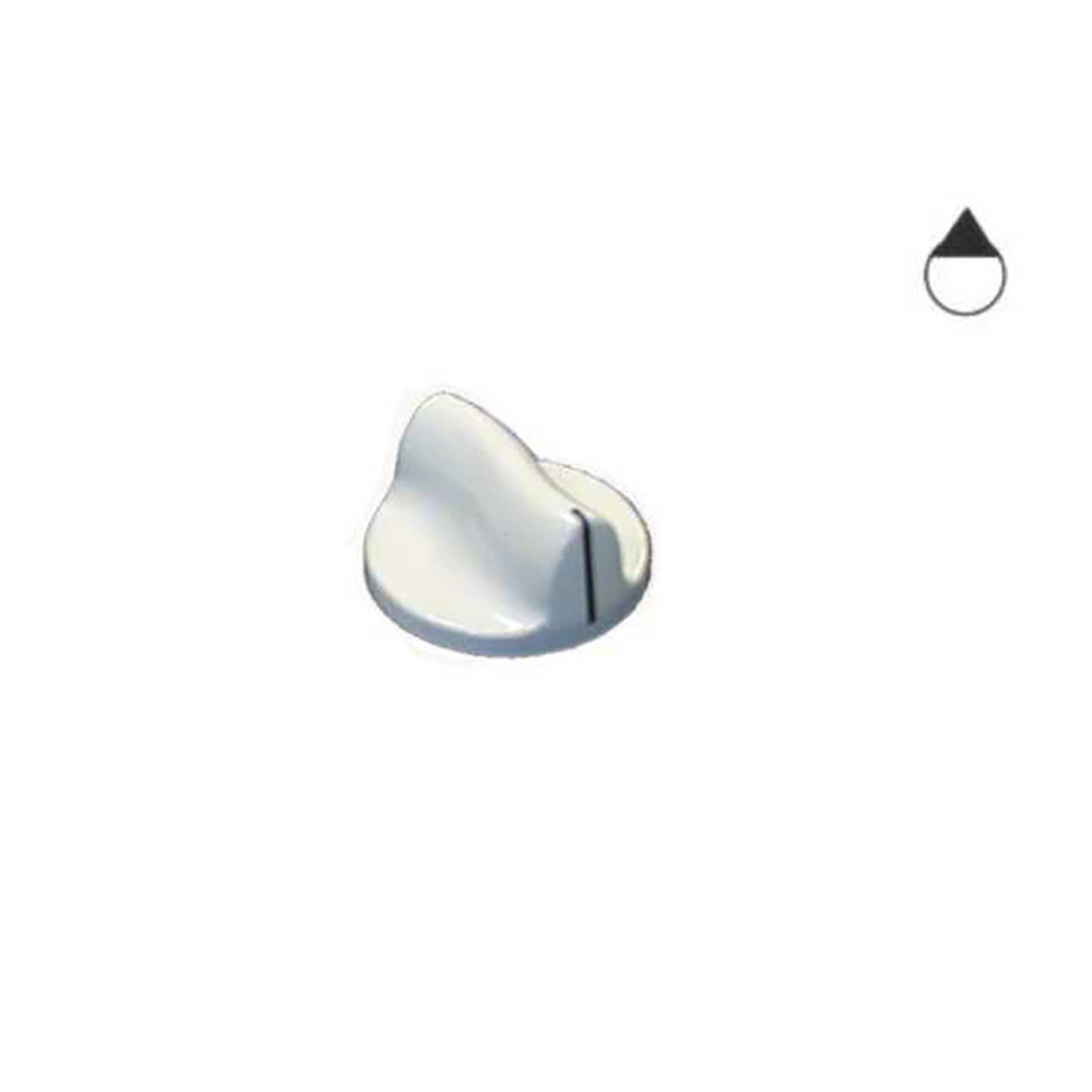 M1765.jpg MANOPOLA TIPO GAS FIRE DIAM.6 G=0 BIANCA - M1765 - immagine 1