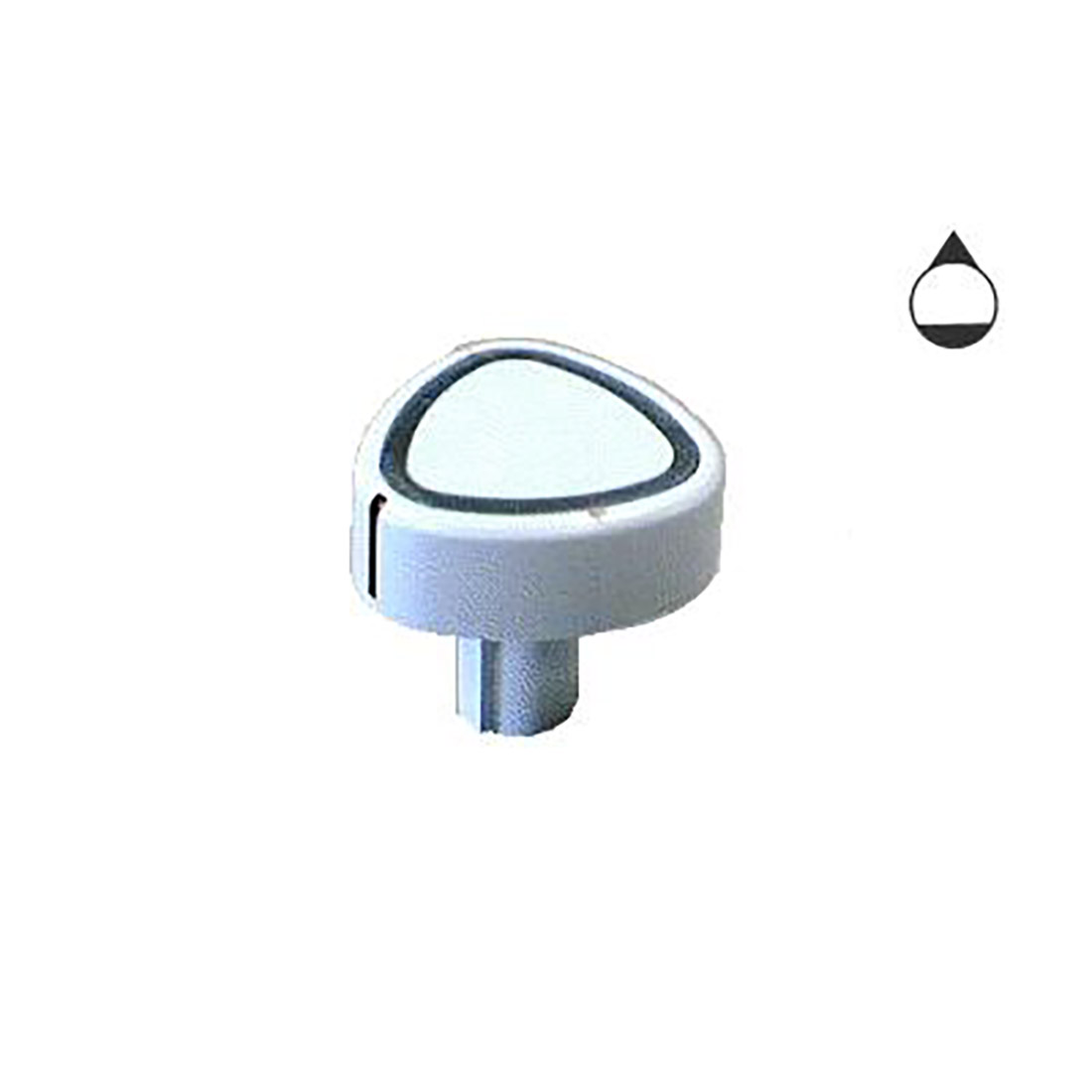 M2108.jpg MANOPOLA TIPO GLEM GAS BIANCA F.8 +31 - M2108 - immagine 1