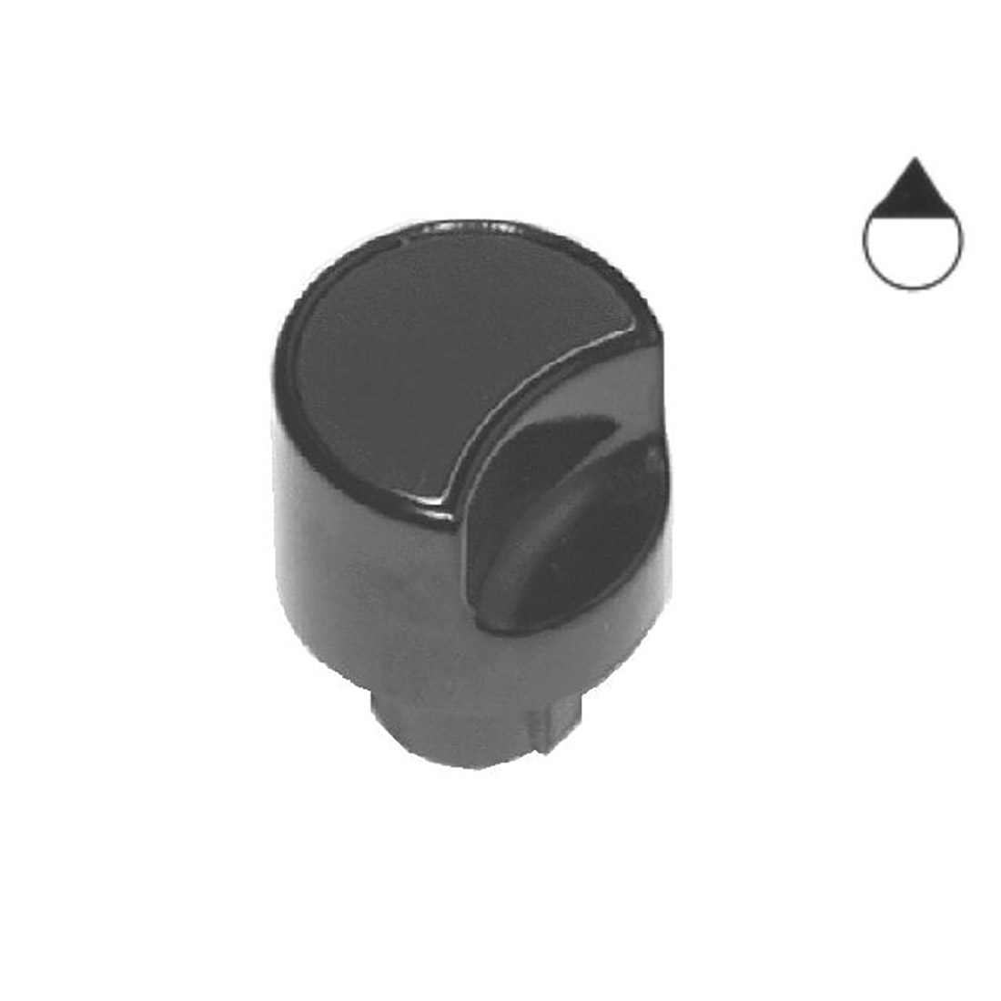 M2117.jpg MANOPOLA TIPO GLEM GAS NERA DIA.6 G.+17 - M2117 - immagine 1