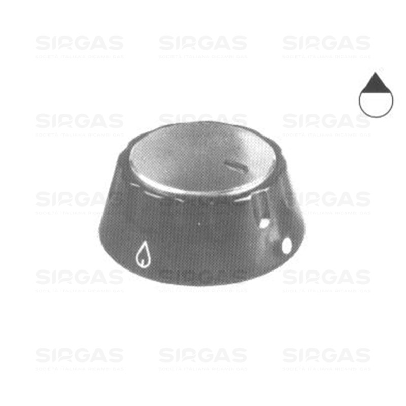 M2607 MANOPOLA TIPO ILVE MARRONE - M2607/8 - immagine 1