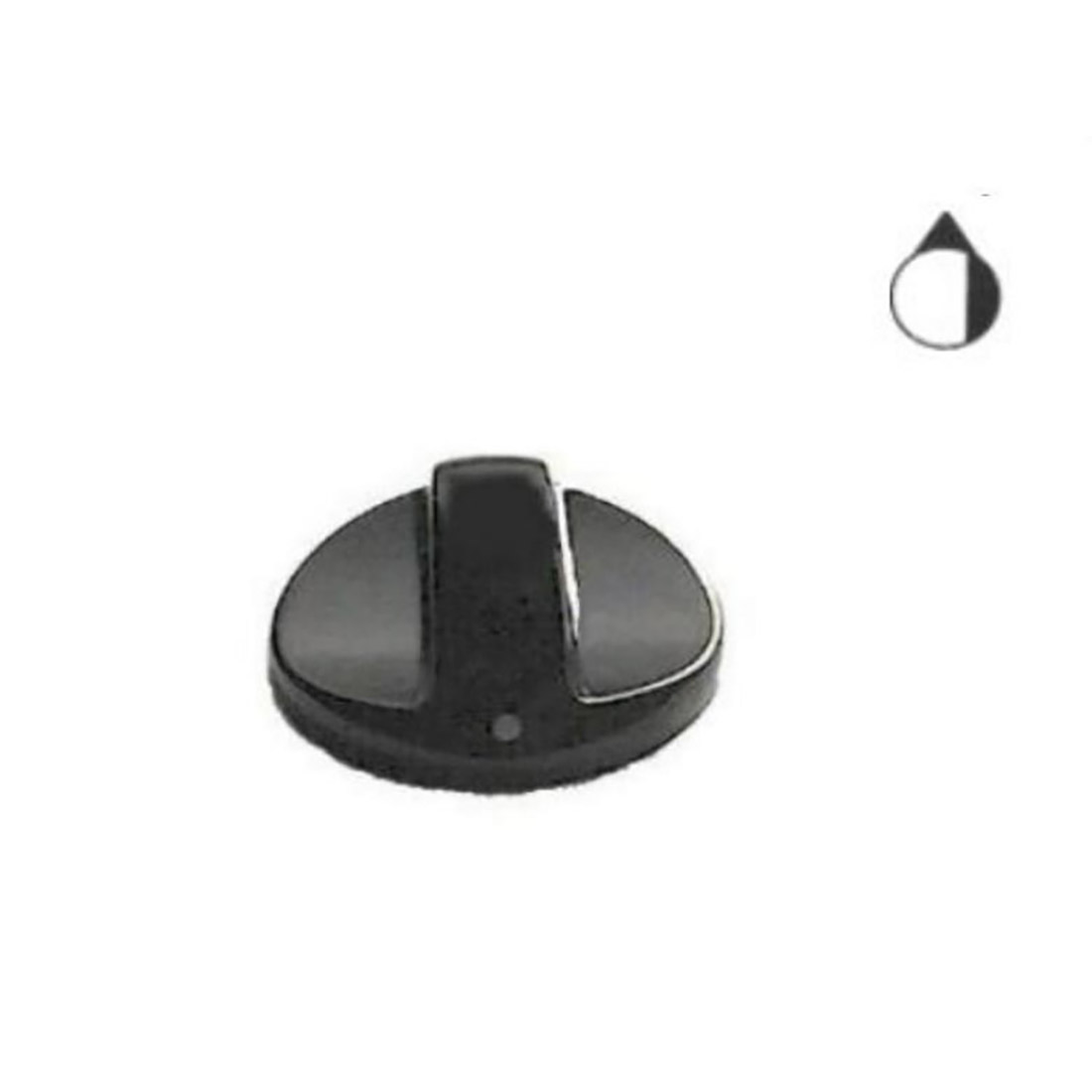 M4726.jpg MANOPOLA TIPO SAMET COL. NERO DIA.6 G=0 - M4726 - immagine 1