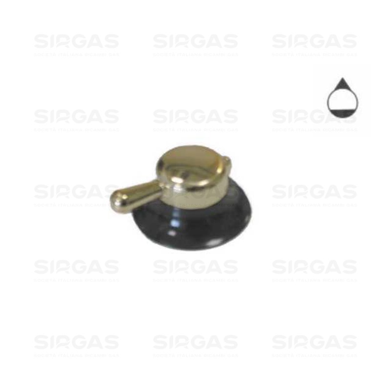 M6208 MANOPOLA TIPO TERIM DIAM.7X5 NERO-ORO - M6208/1 - immagine 1