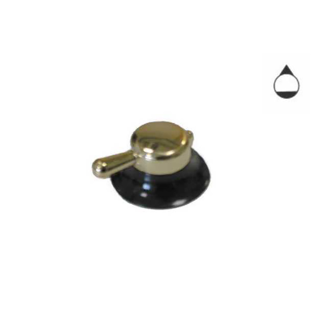 M6208.jpg MANOPOLA TIPO TERIM DIAM.8 G-3 NERO-ORO - M6208 - immagine 1