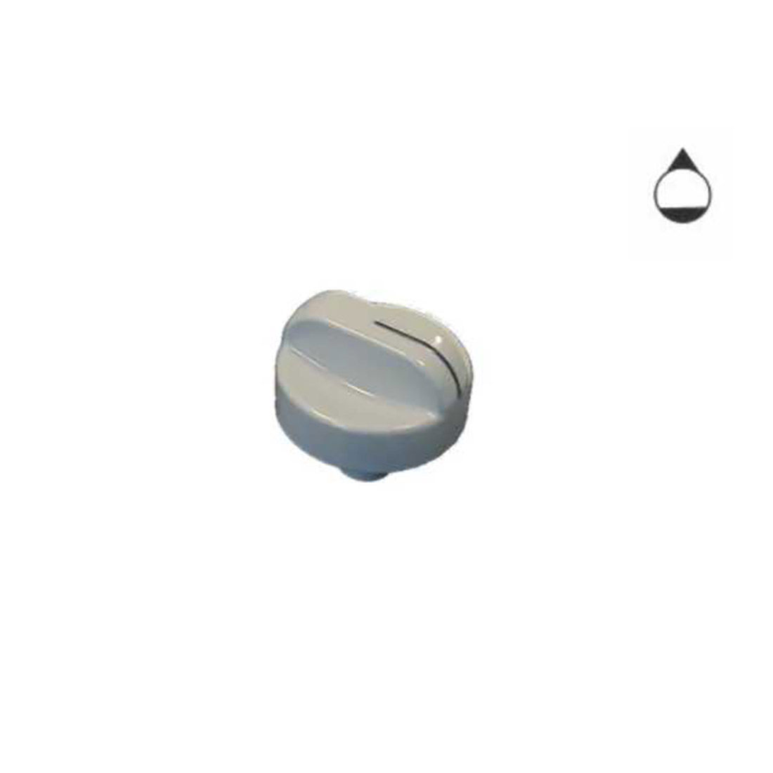 M6211.jpg MANOPOLA TIPO TERIM DIAM.8 G-5 BIANCA - M6211 - immagine 1