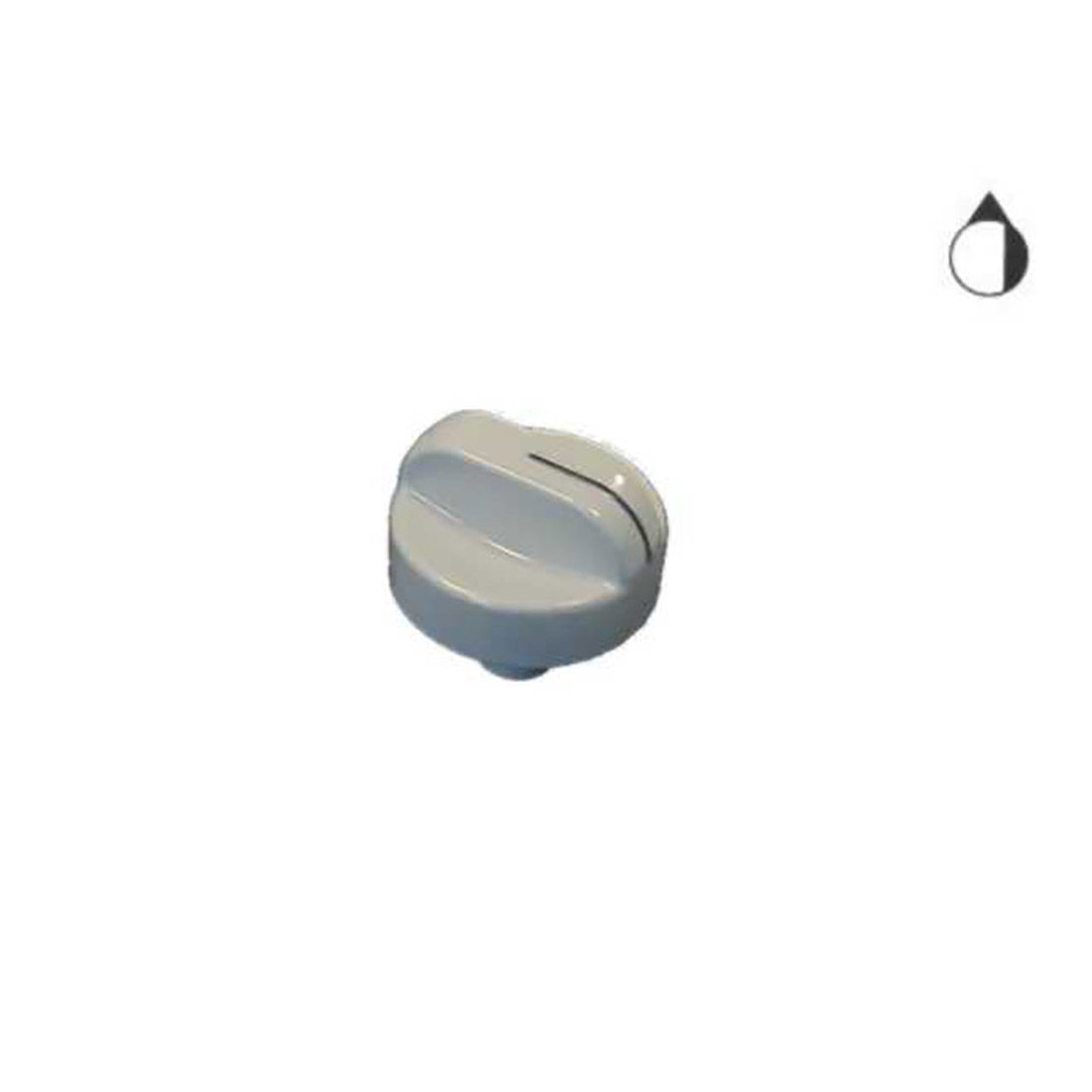 M6213.jpg MANOPOLA TIPO TERIM DIAM.6 G-5 BIANCA - M6213 - immagine 1