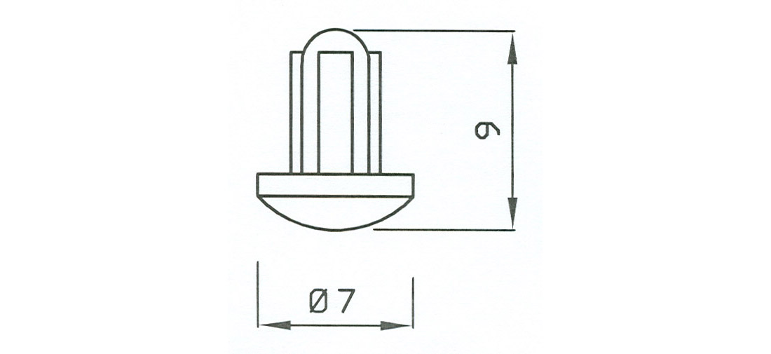 P0006.jpg PIEDINO IN GOMMA X GRIGLIE ARISTON - P0006 - immagine 1