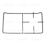 P5371 - GRIGLIA PIATTINA 1F + P. 450X240 NERA