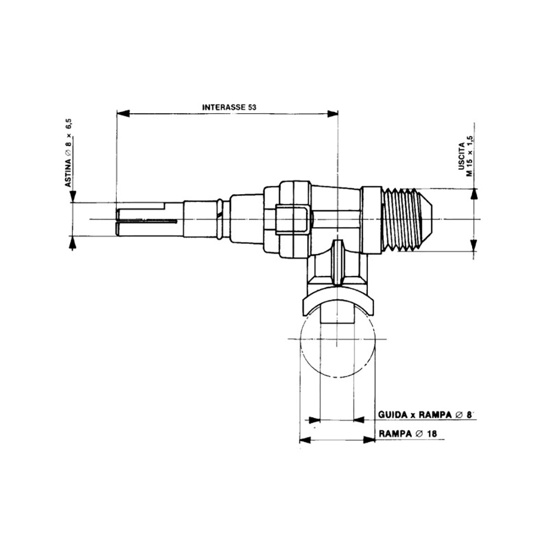 R0401.jpg RUBINETTO GAS TIPO BOMPANI - R0401 - immagine 1