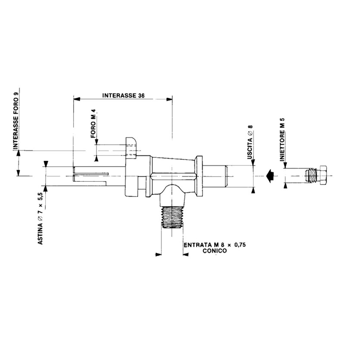 R1401.jpg RUBINETTO GAS ---- FORNELLO - R1401 - immagine 1