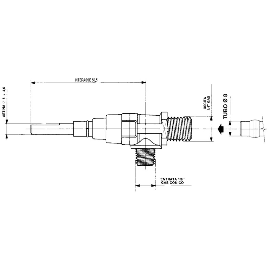 R2702.jpg RUBINETTO GAS TIPO INDESIT - R2702 - immagine 1