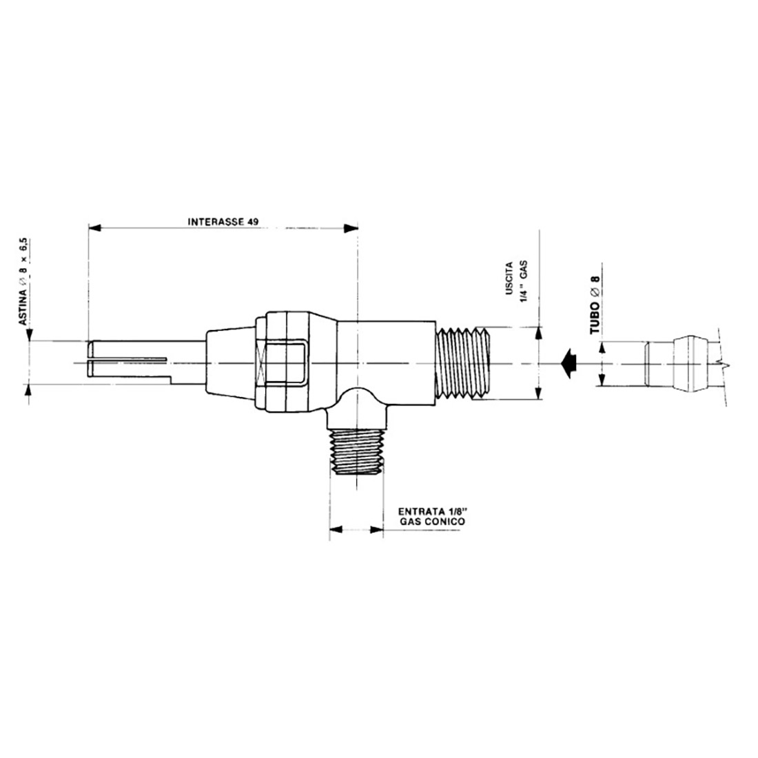 R6401.jpg RUBINETTO GAS TIPO VULKAN - R6401 - immagine 1