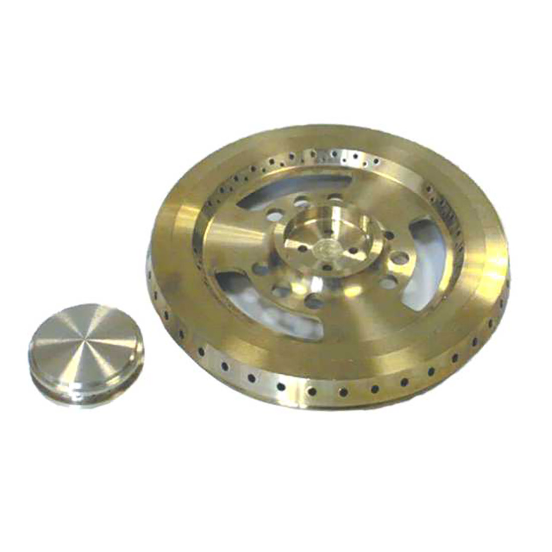 S0135.jpg CORONA+CENTRALE TIPO AREILOS OTTONE 2 PZ - S0135 - immagine 1