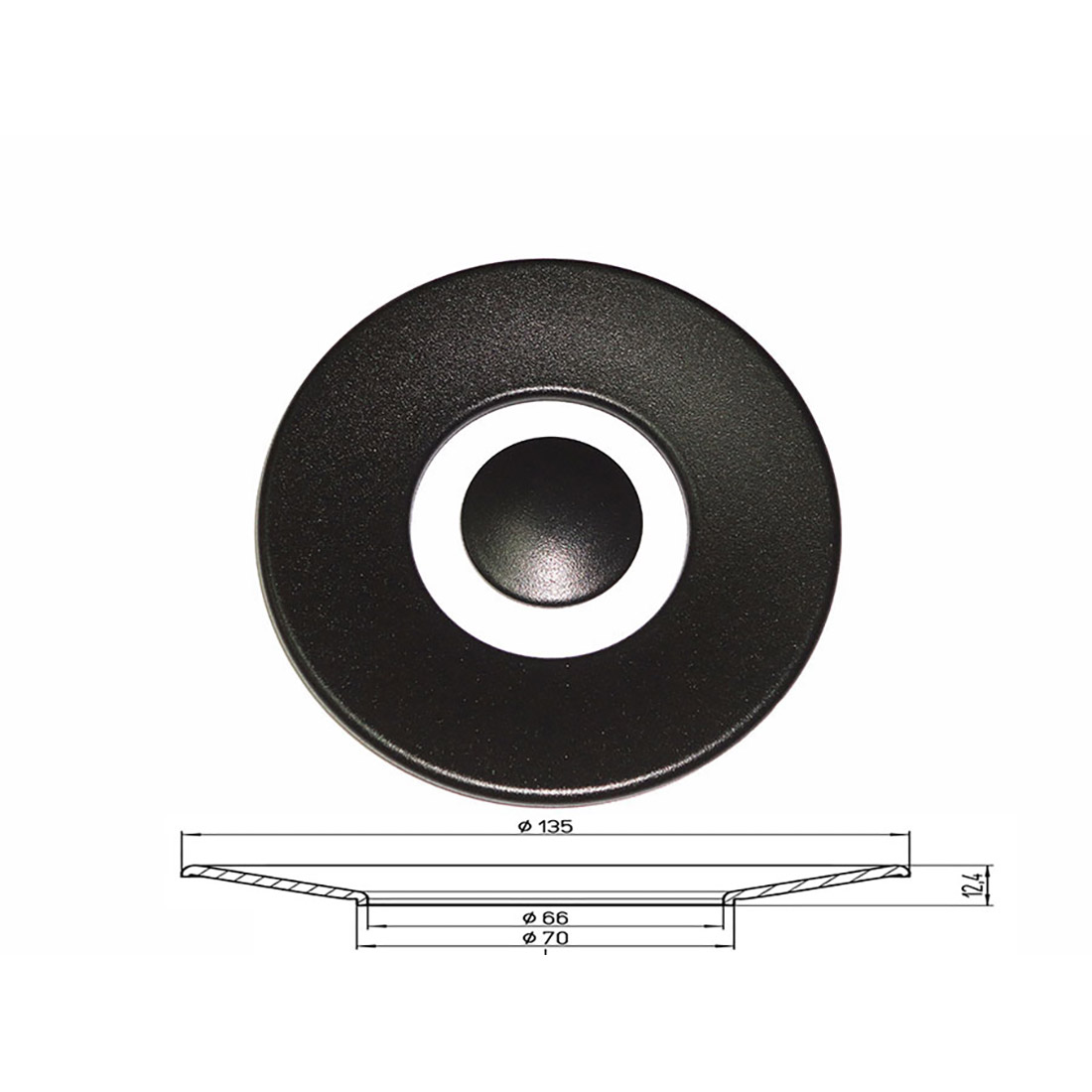 S1506-1-2.jpg CORONA SMALTATA E CENTRALE GRANDE FRANKE PER B1519 SMALTATA LUCIDA - S1506 - immagine 1