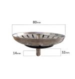 00401 - CESTELLO Ø 80 mm  INOX - immagine 2