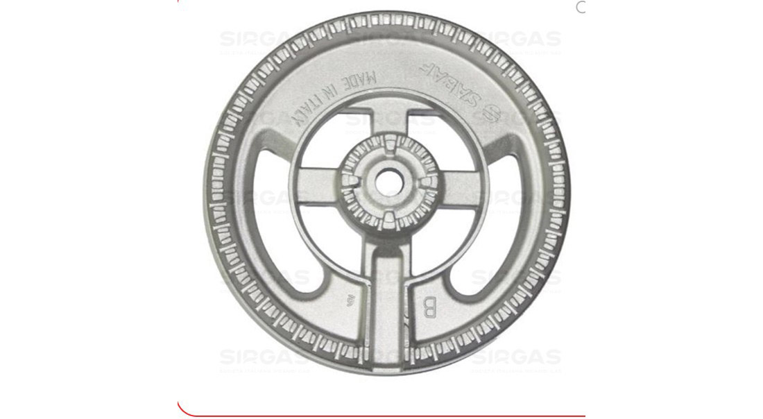 b2557.jpg BRUCIATORE TRIPLA CORONA WHIRLPOOL ILVE - ELBA - DE LONGHI - BOSCH - SIEMENS PER S2566 - B2557 - immagine 1