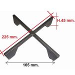 GRIGLIA 1 FUOCO IN GHISA T.C.225x225  - P2807 - G1304 - immagine 2