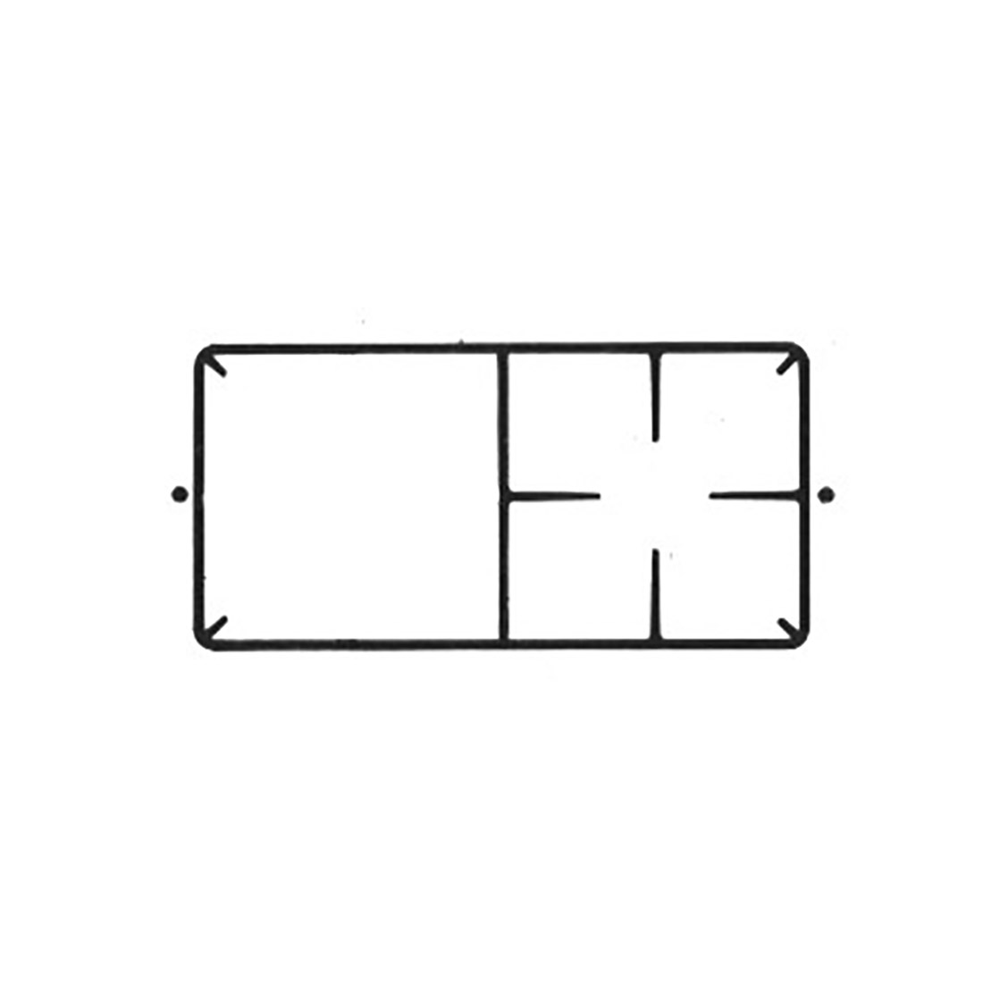 g2120.jpg GRIGLIA GHISA X GLEM GAS 1F. + P. - G2120 - immagine 1