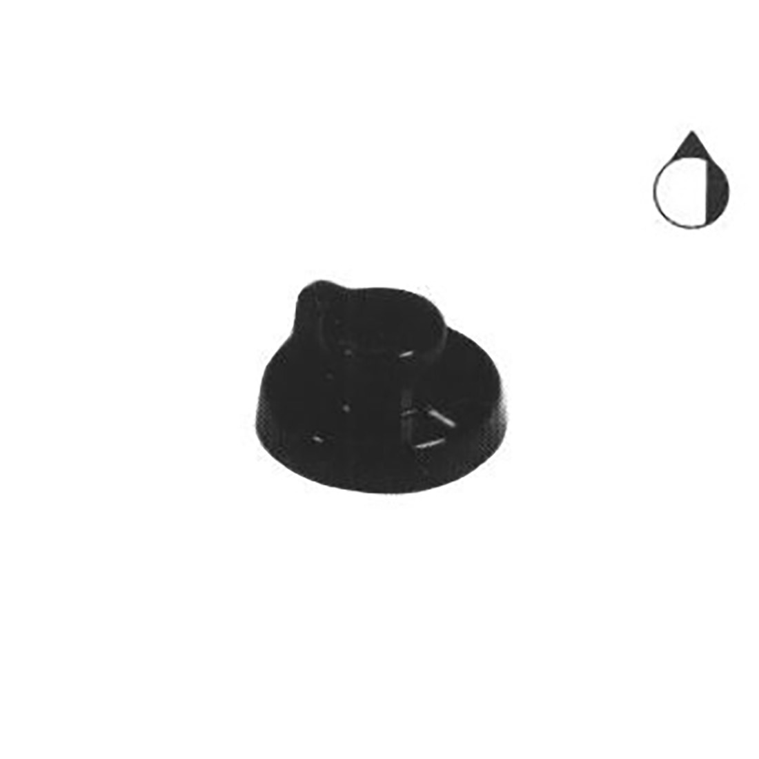 m3619bis.jpg MANOPOLA TIPO NARDI PIANO DX G - 5 NERA - M3619BIS - immagine 1