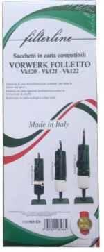 AF0020 - SACCHETTO PER VK121/121 IN CARTA -  MADE IN ITALY CONFEZIONE 8 PZ.