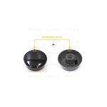 M0237 - MANOPOLA TIPO ARISTON DIA. 6 PIANO INDICE G+2 - NERO