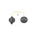 M1529BIS - MANOPOLA TIPO FRANKE DIA.6 G+9 NERA PIANO IND - immagine 4