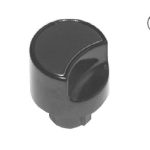 M2117 - MANOPOLA TIPO GLEM GAS NERA DIA.6 G.+17