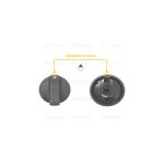 M2541 - MANOPOLA X IGNIS DIA.6 P.IND. G.+ 22 NER - immagine 3
