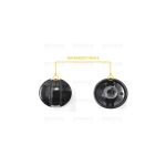 M2545 - MANOPOLA X IGNIS/WHIRLPOOL NERA D.6 G+1 - immagine 4