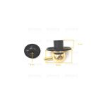 M2617BIS - MANOPOLA TIPO X ILVE DIA.8 G+12 NER-ORO - immagine 2