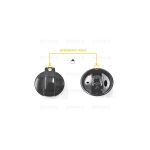 M3213 - MANOPOLA TIPO LOFRA FORO DIAM.6 G+7 NERA - immagine 4