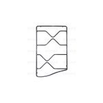 P2564 - GRIGLIA FILO SMALT. 2 F. 495X235 DX
