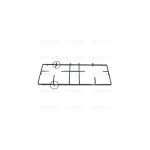 P2750 - GRIGLIE PIATTINA 2F+2P INDESIT 451X200