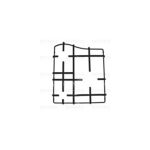 P2773 - GRIGLIA PIATTINA ARISTON / INDESIT 3  FUOCHI 419X350 C00303496