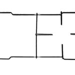 P5377 - GRIGLIA PIATTINA 1F. + P. 451X240 NERA
