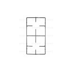 P5474 - GRIGLIA PIATTINA CANDY - SOVRANA 2 F. 455X235 h.43 Mm.